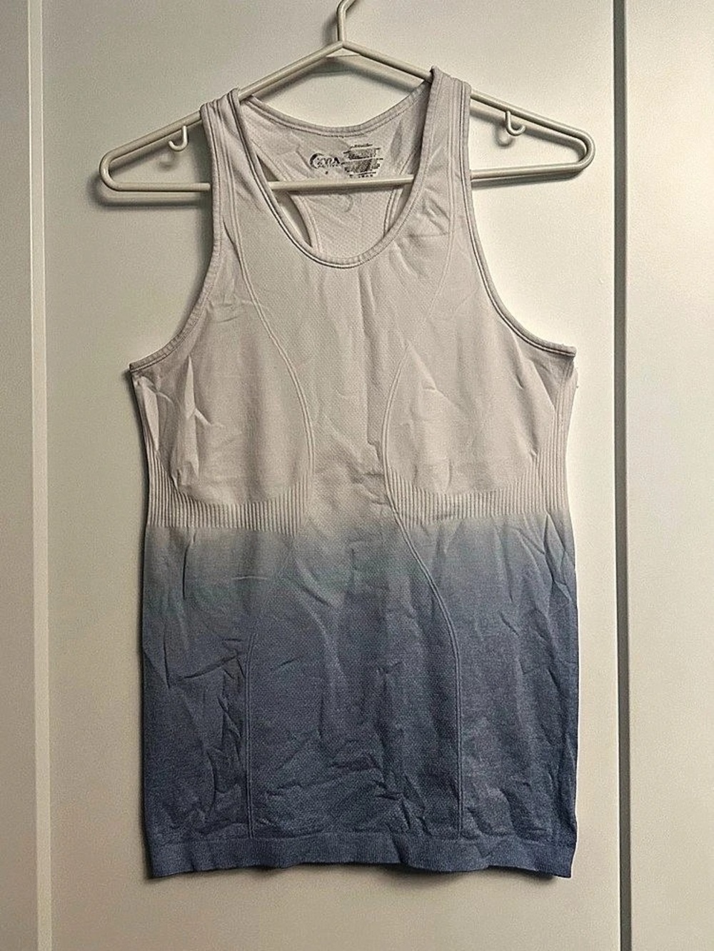 Zyia Active Sky Ombre Seamless Tank Blue & White Small